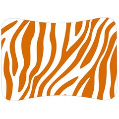 Orange Zebra Vibes Animal Print   Velour Seat Head Rest Cushion by ConteMonfrey