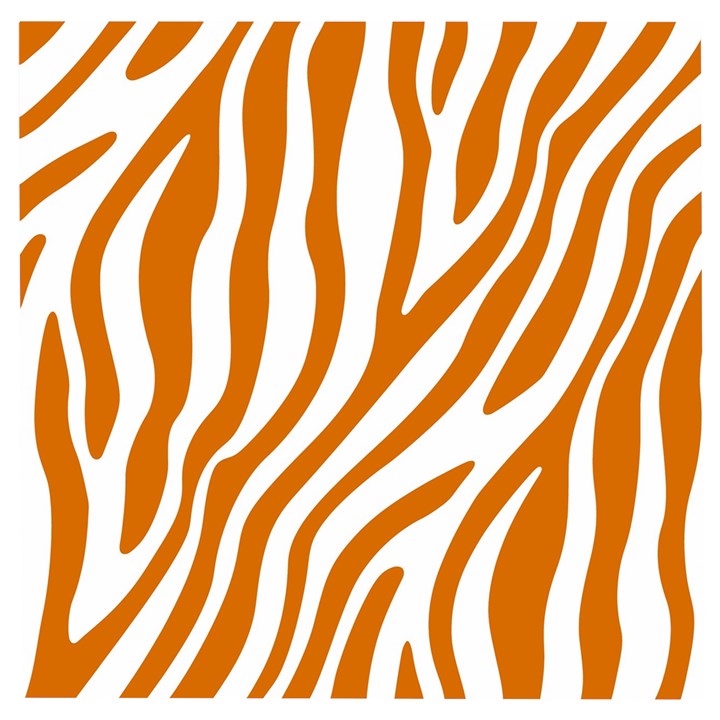 Orange Zebra Vibes Animal Print   Wooden Puzzle Square