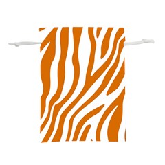 Orange Zebra Vibes Animal Print   Lightweight Drawstring Pouch (s) by ConteMonfrey