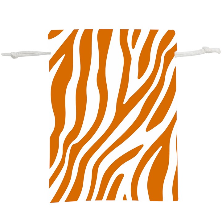 Orange Zebra Vibes Animal Print   Lightweight Drawstring Pouch (XL)