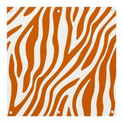 Orange Zebra Vibes Animal Print   Banner And Sign 3  X 3  by ConteMonfrey