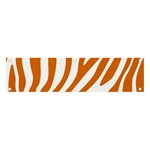 Orange Zebra Vibes Animal Print   Banner and Sign 4  x 1  Front