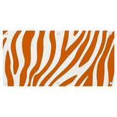 Orange Zebra Vibes Animal Print   Banner And Sign 4  X 2  by ConteMonfrey