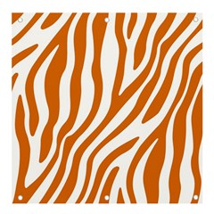 Orange Zebra Vibes Animal Print   Banner And Sign 4  X 4  by ConteMonfrey