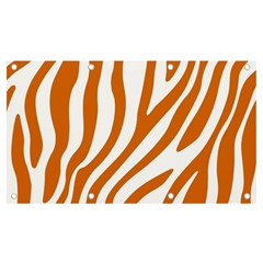 Orange Zebra Vibes Animal Print   Banner And Sign 7  X 4  by ConteMonfrey