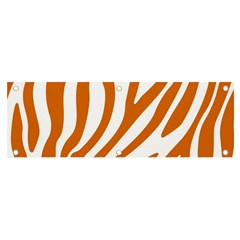 Orange Zebra Vibes Animal Print   Banner And Sign 6  X 2  by ConteMonfrey