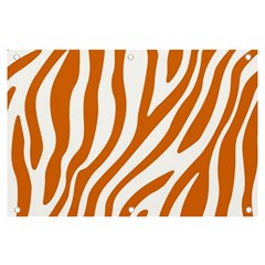 Orange Zebra Vibes Animal Print   Banner And Sign 6  X 4  by ConteMonfrey