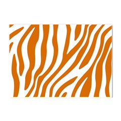 Orange Zebra Vibes Animal Print   Crystal Sticker (a4) by ConteMonfrey