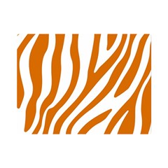 Orange Zebra Vibes Animal Print   Premium Plush Fleece Blanket (mini) by ConteMonfrey