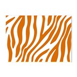 Orange Zebra Vibes Animal Print   Crystal Sticker (A4) Front