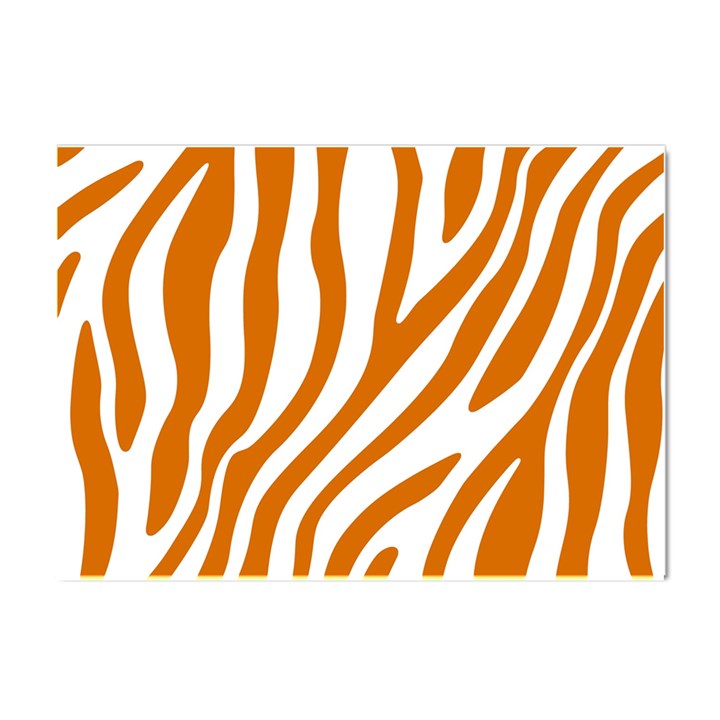 Orange Zebra Vibes Animal Print   Crystal Sticker (A4)