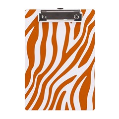 Orange Zebra Vibes Animal Print   A5 Acrylic Clipboard by ConteMonfrey