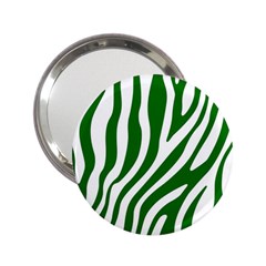 Dark Green Zebra Vibes Animal Print 2 25  Handbag Mirrors by ConteMonfrey