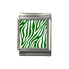 Dark Green Zebra Vibes Animal Print Italian Charm (13mm) by ConteMonfrey