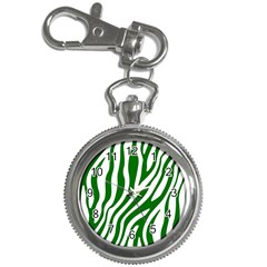 Dark Green Zebra Vibes Animal Print Key Chain Watches by ConteMonfrey