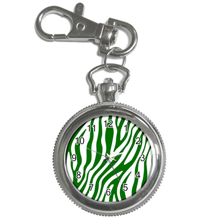 Dark green Zebra Vibes Animal Print Key Chain Watches