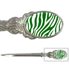 Dark Green Zebra Vibes Animal Print Letter Opener by ConteMonfrey