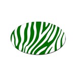 Dark green Zebra Vibes Animal Print Sticker (Oval) Front