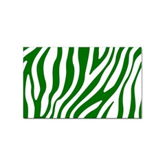 Dark Green Zebra Vibes Animal Print Sticker (rectangular) by ConteMonfrey