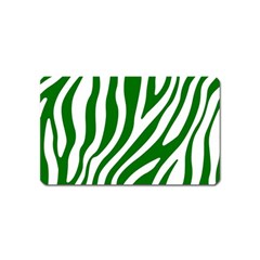 Dark Green Zebra Vibes Animal Print Magnet (name Card) by ConteMonfrey