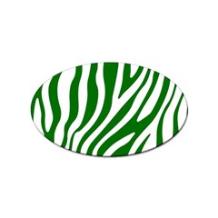 Dark Green Zebra Vibes Animal Print Sticker Oval (10 Pack) by ConteMonfrey