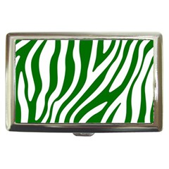 Dark Green Zebra Vibes Animal Print Cigarette Money Case by ConteMonfrey