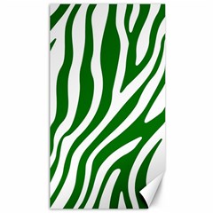 Dark Green Zebra Vibes Animal Print Canvas 40  X 72  by ConteMonfrey