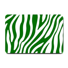 Dark Green Zebra Vibes Animal Print Small Doormat by ConteMonfrey