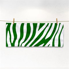 Dark Green Zebra Vibes Animal Print Hand Towel by ConteMonfrey