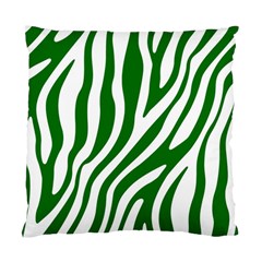 Dark Green Zebra Vibes Animal Print Standard Cushion Case (two Sides) by ConteMonfrey