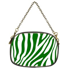 Dark Green Zebra Vibes Animal Print Chain Purse (one Side) by ConteMonfrey