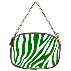 Dark Green Zebra Vibes Animal Print Chain Purse (two Sides) by ConteMonfrey