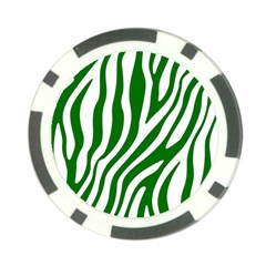 Dark Green Zebra Vibes Animal Print Poker Chip Card Guard (10 Pack) by ConteMonfrey