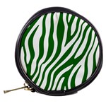 Dark green Zebra Vibes Animal Print Mini Makeup Bag Back