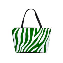 Dark Green Zebra Vibes Animal Print Classic Shoulder Handbag by ConteMonfrey