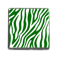 Dark Green Zebra Vibes Animal Print Memory Card Reader (square 5 Slot) by ConteMonfrey