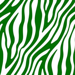 Dark Green Zebra Vibes Animal Print Play Mat (square)