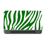 Dark green Zebra Vibes Animal Print Memory Card Reader with CF Front