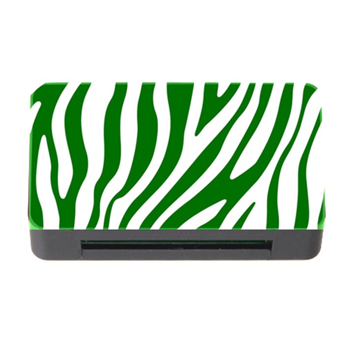 Dark green Zebra Vibes Animal Print Memory Card Reader with CF