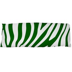 Dark Green Zebra Vibes Animal Print Body Pillow Case Dakimakura (two Sides) by ConteMonfrey