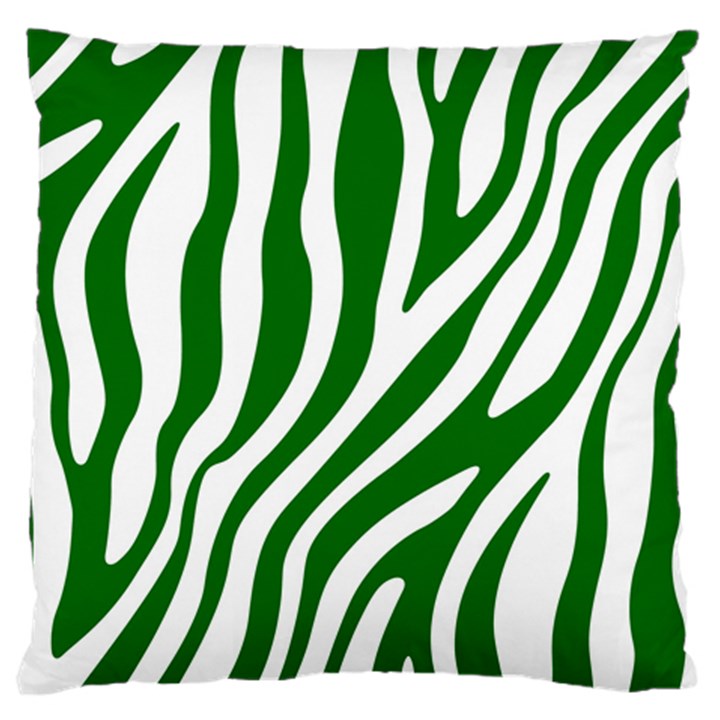 Dark green Zebra Vibes Animal Print Large Cushion Case (One Side)