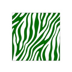 Dark Green Zebra Vibes Animal Print Satin Bandana Scarf 22  X 22  by ConteMonfrey