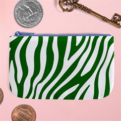 Dark Green Zebra Vibes Animal Print Large Coin Purse by ConteMonfrey