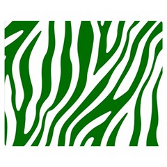 Dark Green Zebra Vibes Animal Print Premium Plush Fleece Blanket (medium) by ConteMonfrey