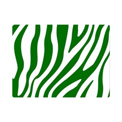 Dark Green Zebra Vibes Animal Print Premium Plush Fleece Blanket (mini) by ConteMonfrey