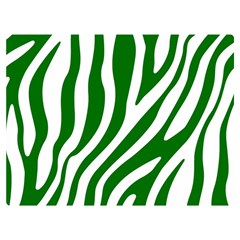 Dark Green Zebra Vibes Animal Print Premium Plush Fleece Blanket (extra Small) by ConteMonfrey