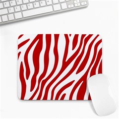 Red Zebra Vibes Animal Print  Small Mousepad by ConteMonfrey