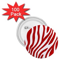 Red Zebra Vibes Animal Print  1 75  Buttons (100 Pack)  by ConteMonfrey