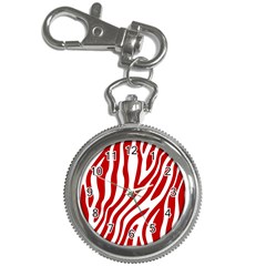 Red Zebra Vibes Animal Print  Key Chain Watches by ConteMonfrey