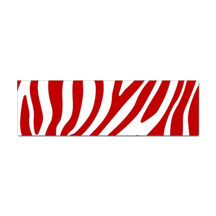 Red Zebra Vibes Animal Print  Sticker Bumper (10 pack)